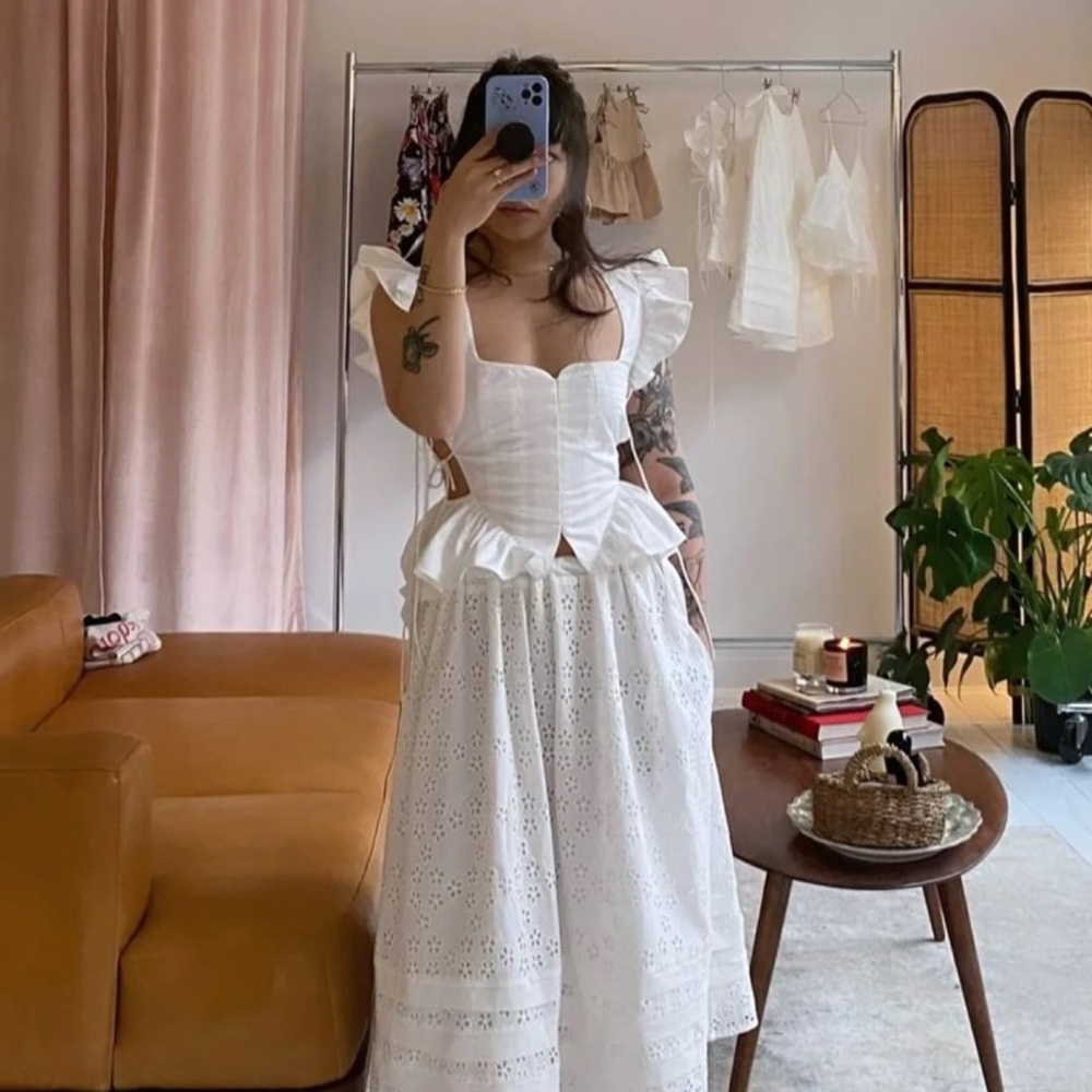 Allina Liu Castell Top in Milk White - Picture 5 of 8